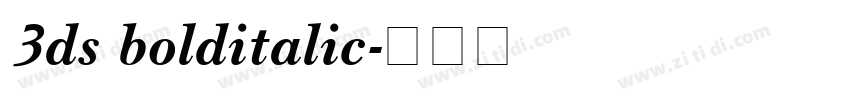 3ds bolditalic字体转换
